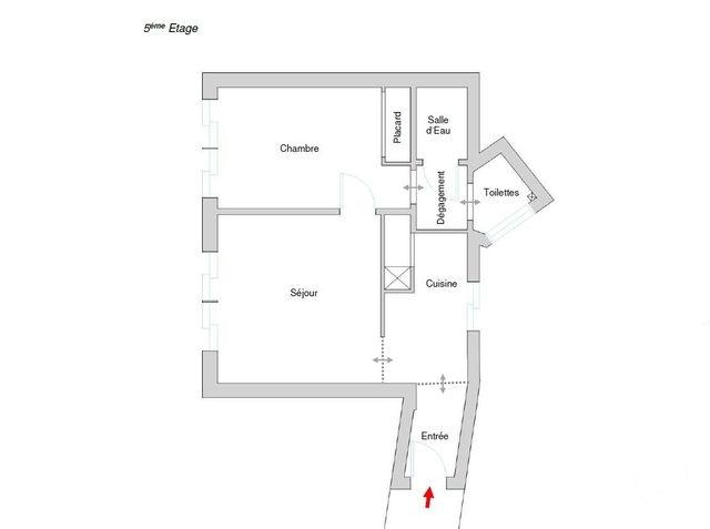 Appartement F2 à vendre - 2 pièces - 34,28 m2 - Paris - 75013 - ILE-DE-FRANCE