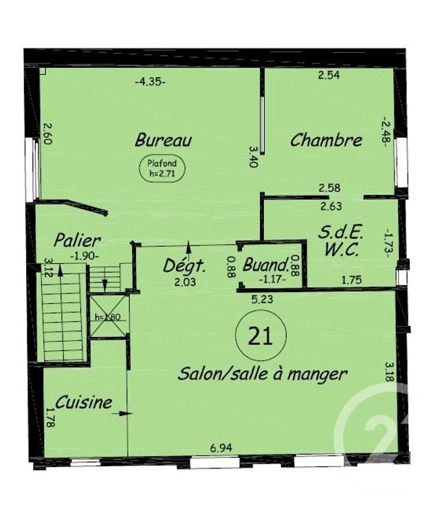 Appartement F2 bis &agrave; vendre - 3 pi&egrave;ces - 50 m2 - Paris - 75013 - ILE-DE-FRANCE