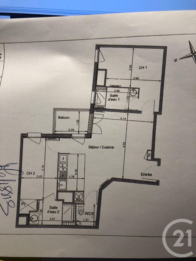 Appartement F3 &agrave; louer - 3 pi&egrave;ces - 65 m2 - Villejuif - 94 - ILE-DE-FRANCE